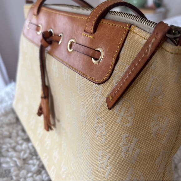 Dooney & Bourke yellow monogram canvas tote - Picture 6 of 16